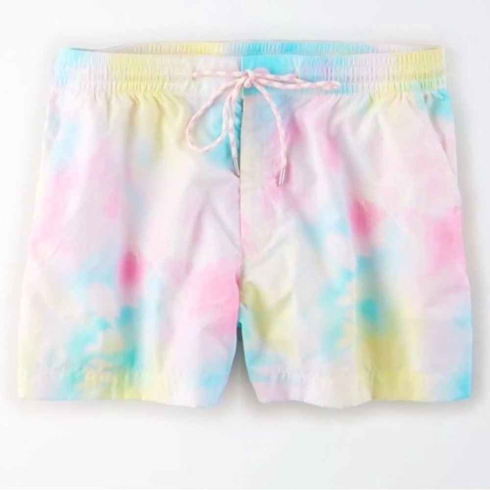 American Eagle Outfitters Board Shorts Womens Small Tie Dye Stretch Water Color